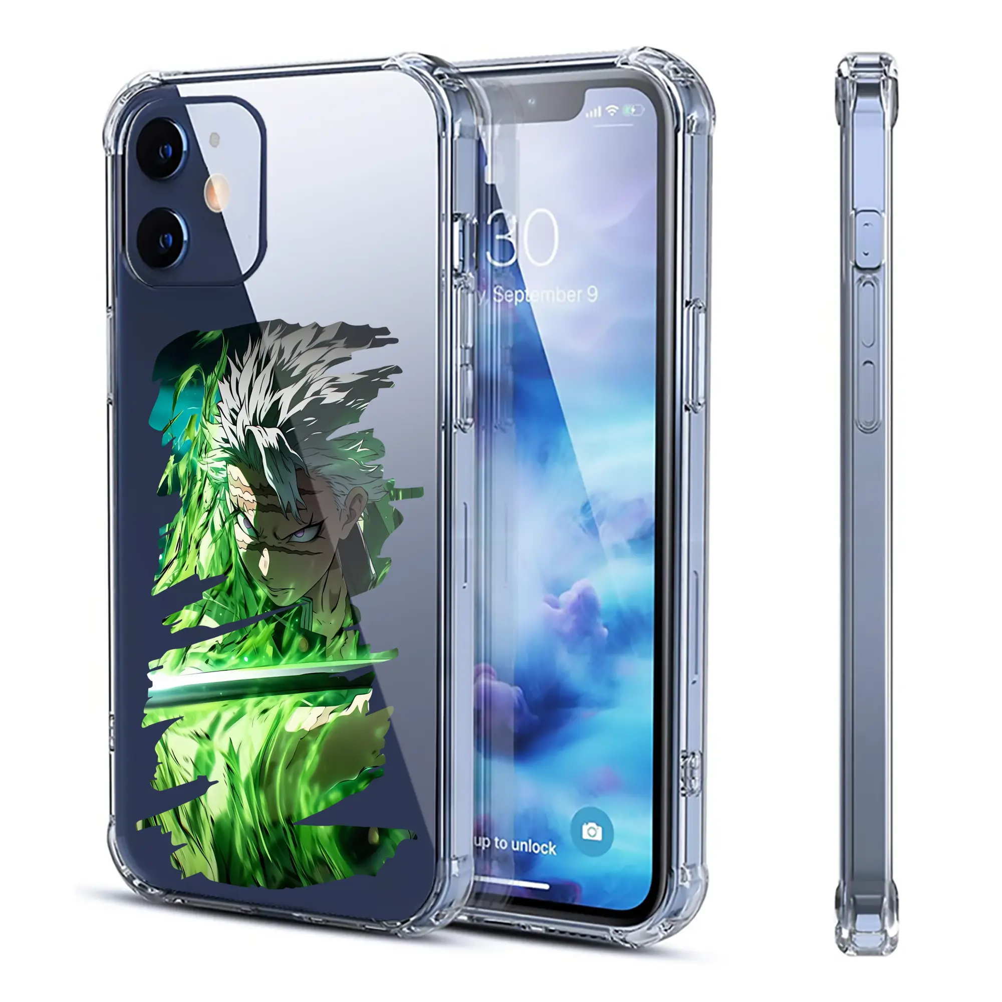 鬼滅の刃 グッズ,不死川 実弥 - IPhone 12シリーズ対応 ・ 透明スマホケース ・ クリアソフトケース ・ TPU素材 ・ 耐衝撃 ・ 高密着 ・ 防汚 防指紋 ・ 簡単着脱